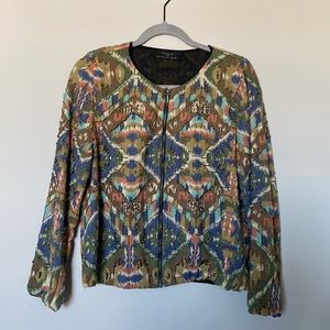 Zara beaded jacket with abstract pattern. Size M (medium).